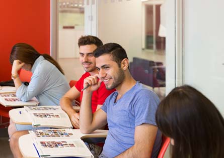 student smiling in class 0x0